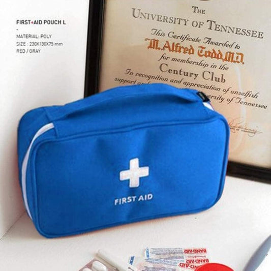 First Aid Bag - First Aid Kit Bag Empty for Home Outdoor Travel Camping Hiking, Mini Empty Medical Storage Bag Portable Pouch (Blue)