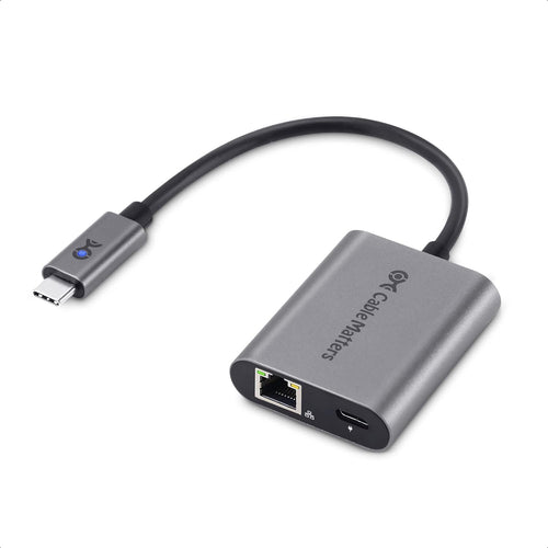 Cable Matters USB C to Ethernet Adapter 2.5 Gigabit with Charging 100W, USB C Hub 2.5gb Ethernet (2.5gbps Ethernet Port) - Compatible with MacBook Pro, iPad Pro, XPS, Microsoft Surface Pro