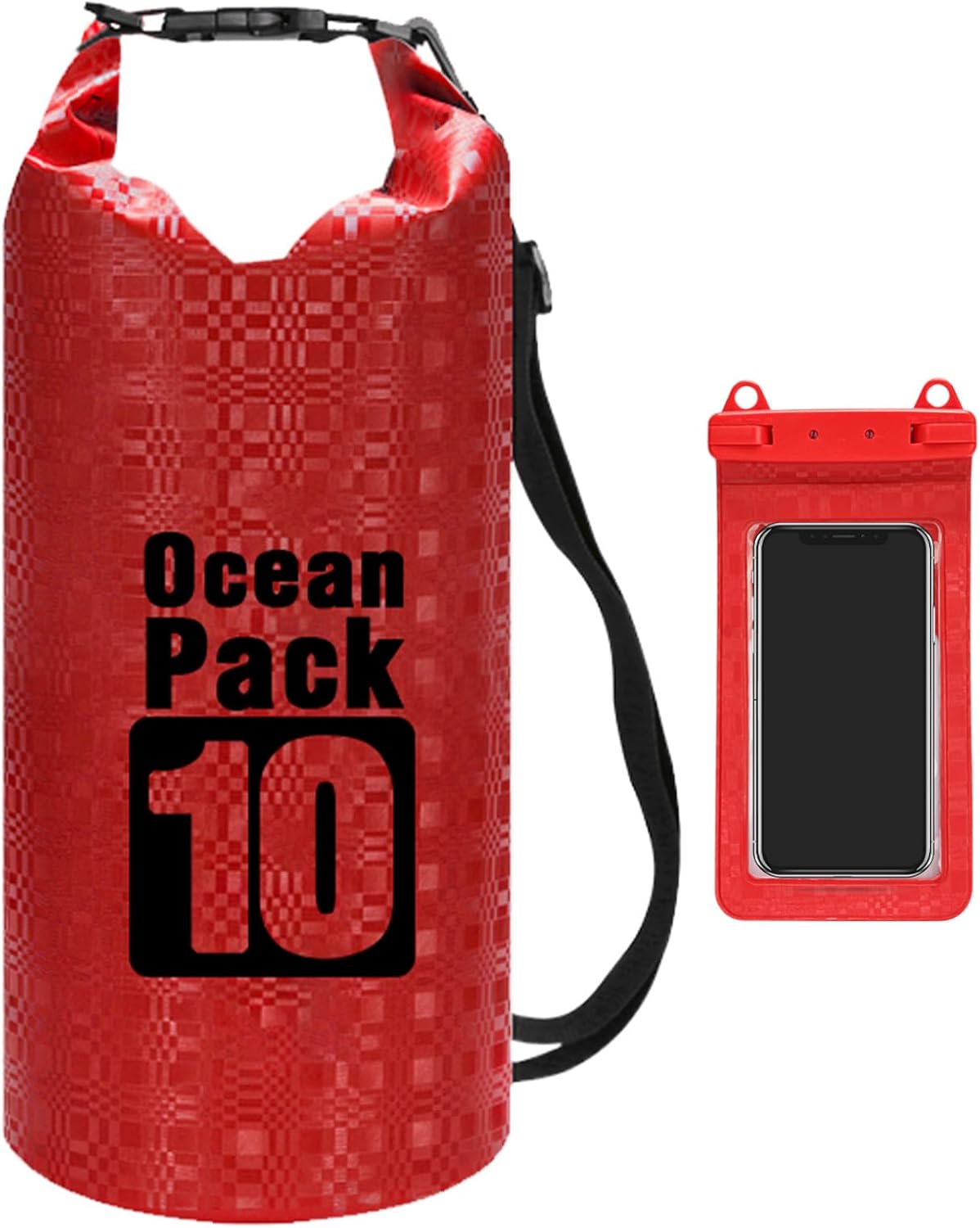 Jvjggag Waterproof Bag, Lightweight Waterproof Pouch, Roll Top Dry Backpack Storage, Ideal for Swimming Camping Hiking Commuting, Protects Gear from Water Splash Dirt Rain Outdoors