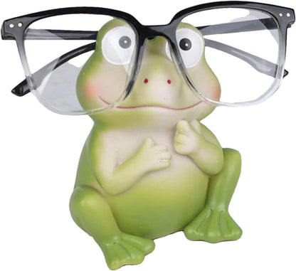 Generic Glasses Stand Frog Statue - Eye Glass Holder, Animal Figure Memory, Decorative Glasses Organiser, Desktop Ornament, Bedside Table Display for Bedroom, Home Accessories, Easy to Use