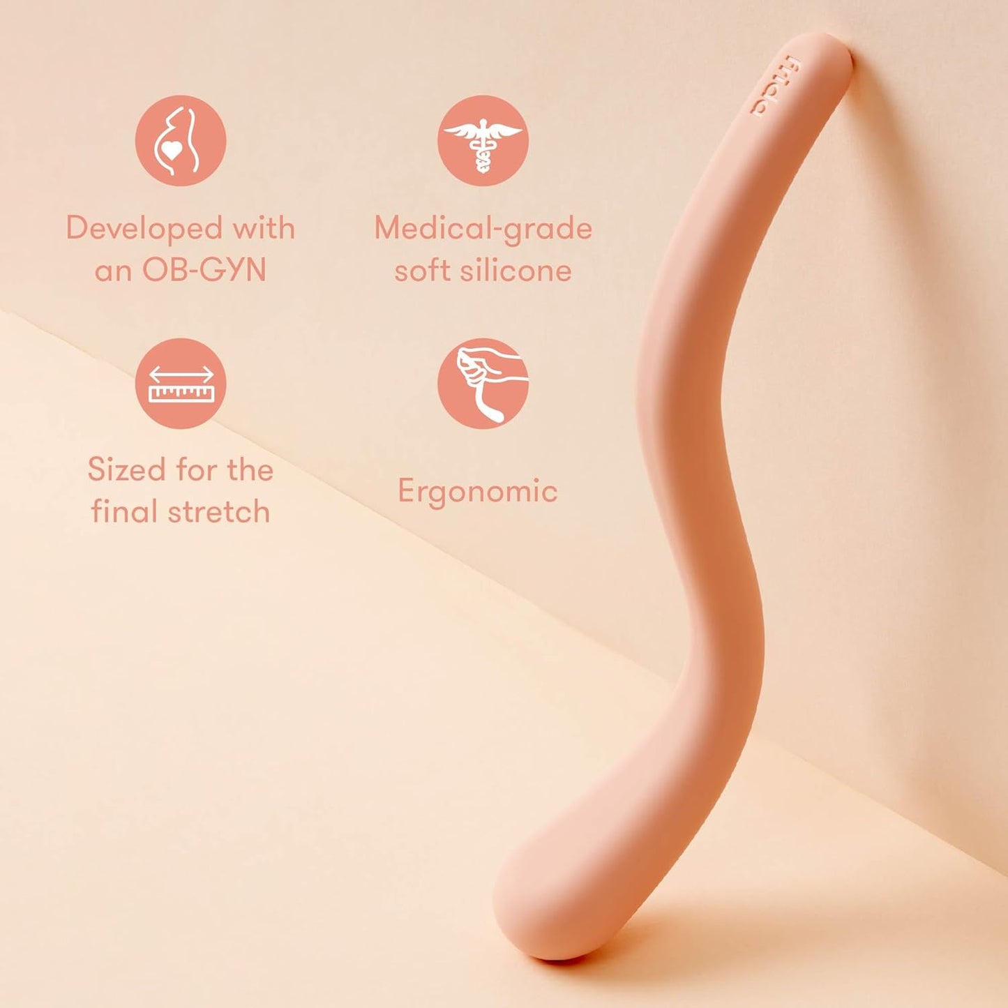 Frida Mom Prepare-to-Push Perineal Massage Wand - Massage + Stretch Perineum to Reduce Risk of Tearing