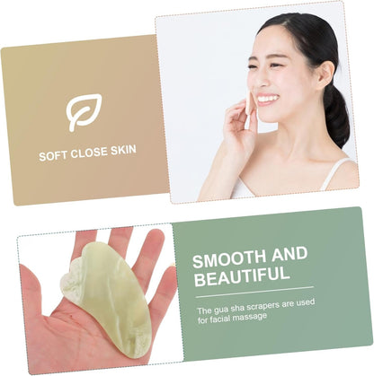 SOPOTUTU 1Pc Jade Scraping Board for Facial Massage Durable Compact Scraping Plate for Lifting Tightening