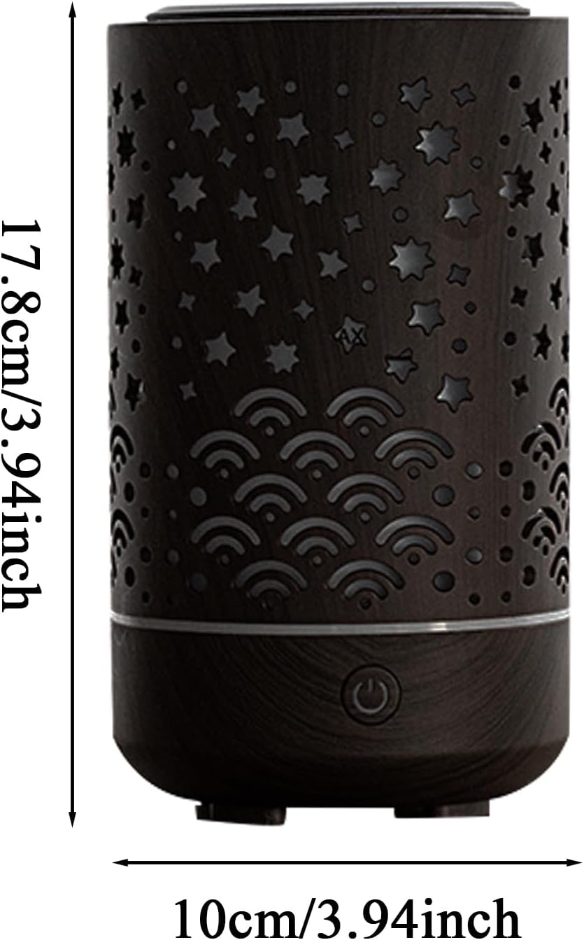 Oil Diffuser, Small Aroma umidificatore, 4-in-1 Multifunctional Design, Automatic Mist Fragrance Control, 7.01x3.94x3.94 pollici, Compact Ideal for Hotel, Kitchen, and Workplace Use