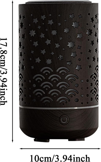 Oil Diffuser, Small Aroma umidificatore, 4-in-1 Multifunctional Design, Automatic Mist Fragrance Control, 7.01x3.94x3.94 pollici, Compact Ideal for Hotel, Kitchen, and Workplace Use