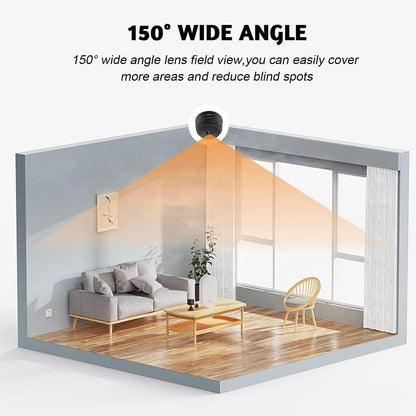 Spy Focus Magnetic Mini Security Camera Outdoor, 2024 New Mini Security Camera, 1080p Hd Wireless Magnetic Security Camera, Pet Monitor, Nanny Cam Wireless Camera for Home Office Security (2Pcs)