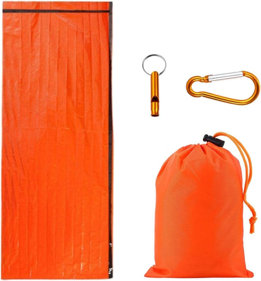 GUANGLU Emergency Survival Shelter Kit - Emergency Blankets Thermal Survival Blankets Camping Rescue Blanket Waterproof Lightweight Emergency Sleeping Bag for Camping Hiking Outdoor Activities