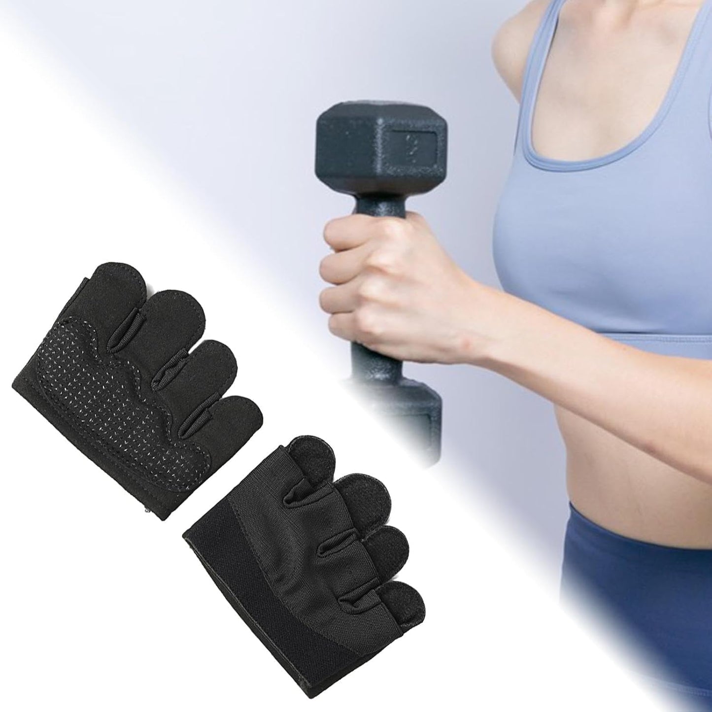 Workout Gloves Weight Lifting Gloves, Non-Slip Half Finger Workout Gloves for Gym,Portable Exercise Breathable Training for Home, Gym, Travel