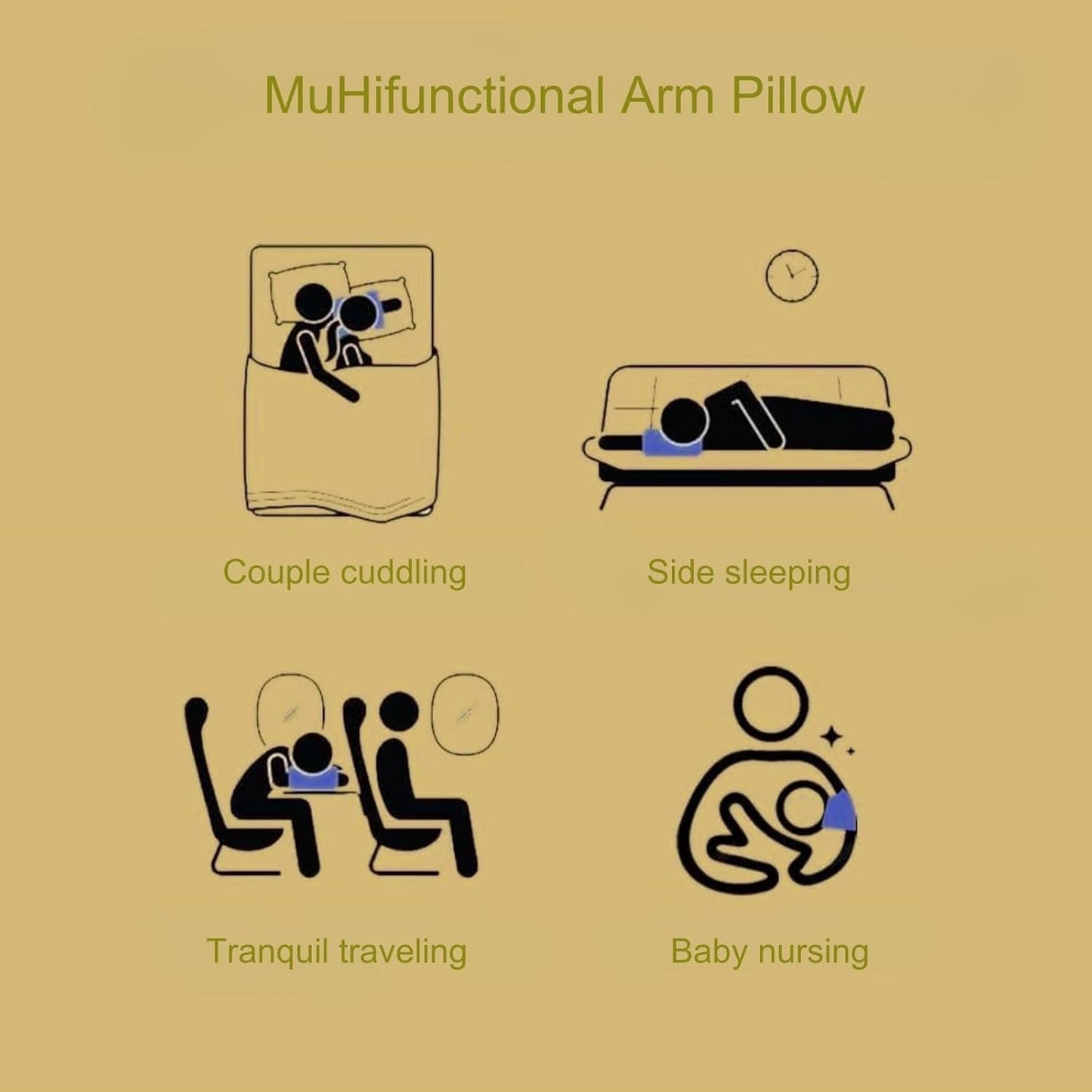 ORALEAF Arm Pillow - Cozy Cradle Nursing Pillow for Breastfeeding, Soft Head Support Pillow,Perfect Comfort for You and Your Baby
