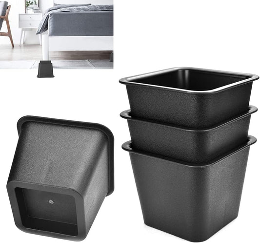 EMAGEREN 4 Bed Risers for Bed Risers Bed Risers Bed Risers Bed Risers for Furniture Raising Bed Add Adjustable Height 9.5 cm for Bed/Sofa/Table/Furniture