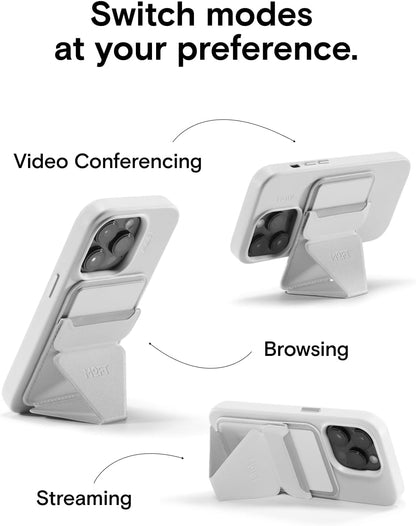 MOFT Magsafe Wallet Stand, Phone Stand for iPhone 16/15/14/13/12 Series, Adjustable Phone Holder with 3 Viewing Angles, MOVAS Magsafe Stand (Misty Cove)