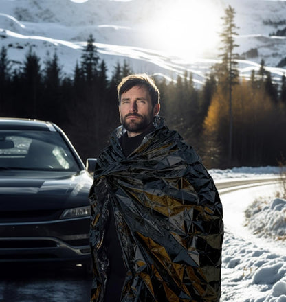 WEWESEN OUTDOOR Mylar Emergency Blankets 4 Pack of Extra Large Thermal Foil NASA Designed Space Blankets for Camping, Hiking, Rescue, and Car Use - Reflective Heavy Duty Survival Blanket