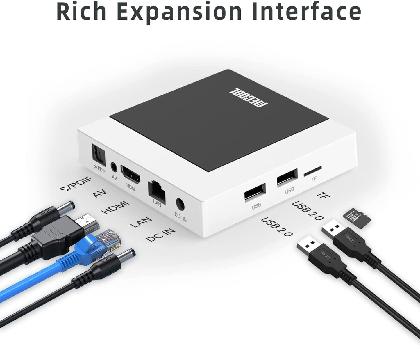 Android TV Box 11.0, MECOOL KM7 Plus Smart TV Box 4K HDR 2GB 16GB Support 2.4G/5.0G/BT 5.0/AV1 Google TV Remote Streaming Media Player with Amlogic S905Y4 Netflix Google Assistant Dolby Atmos