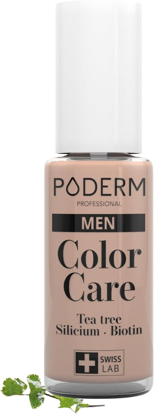 PODERM - MICOSI DELLE UNGHIE – SPECIALE UOMO - SMALTO INVISIBILE COLOR NUDE - TEA TREE - Corregge e migliora l'aspetto delle unghie gialle /Danneggiate dalla MICOSI - Marchio svizzero