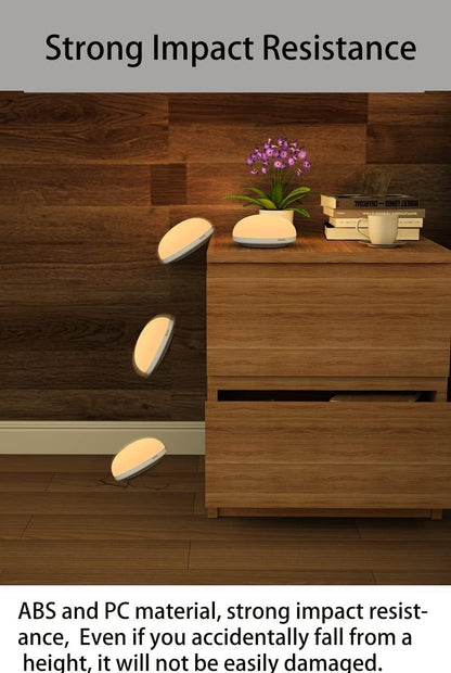 Night Light, Touch Lamp Bedside, Wireless Rechargeable LED Control Smart Bedside Table Lamp for Breastfeeding, Portable Baby Nursery Lamp, Eye Protection Indirect Lighting 2 Colors 5V