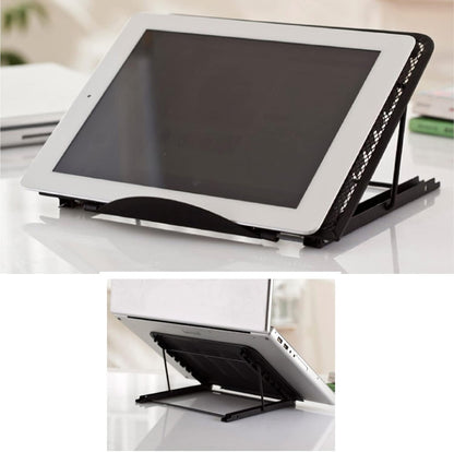 Multi-Functional Metal Stand Holder Tab p Foldable Stand 6 Levels Adjustable Notebook Riser Portable Ventilated Cooling Laptop Stand Green