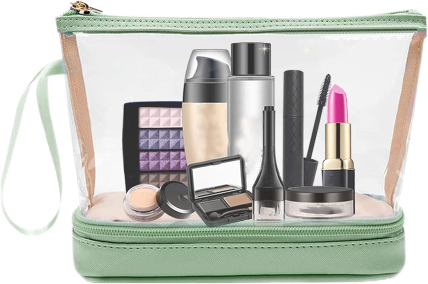 Gungtj Travel Backpack, Portable Transparent Makeup Holders, Cosmetic Storage Organizer, 8.66 x 3.54 x 6.3 Inches, Vanity Case For Traveling Needs, Toiletries Accessories, green, Please refer to