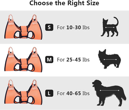 Grooming Hammock, Dog Nail Cutting Hammock, Ergonomic Pet Harness, Portable Compact Ideal for Home, Veterinary Clinic, Claw Care, Bathing Assistance, Small, Medium, Large
