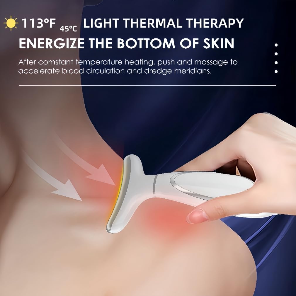 CHENKOO DIRECT Neck Face Firming Wrinkle Removal Tool, Skin Rejuvenation Beauty Massager for Skin Care,Improve,Firm,Tightening and Smooth (Light White)