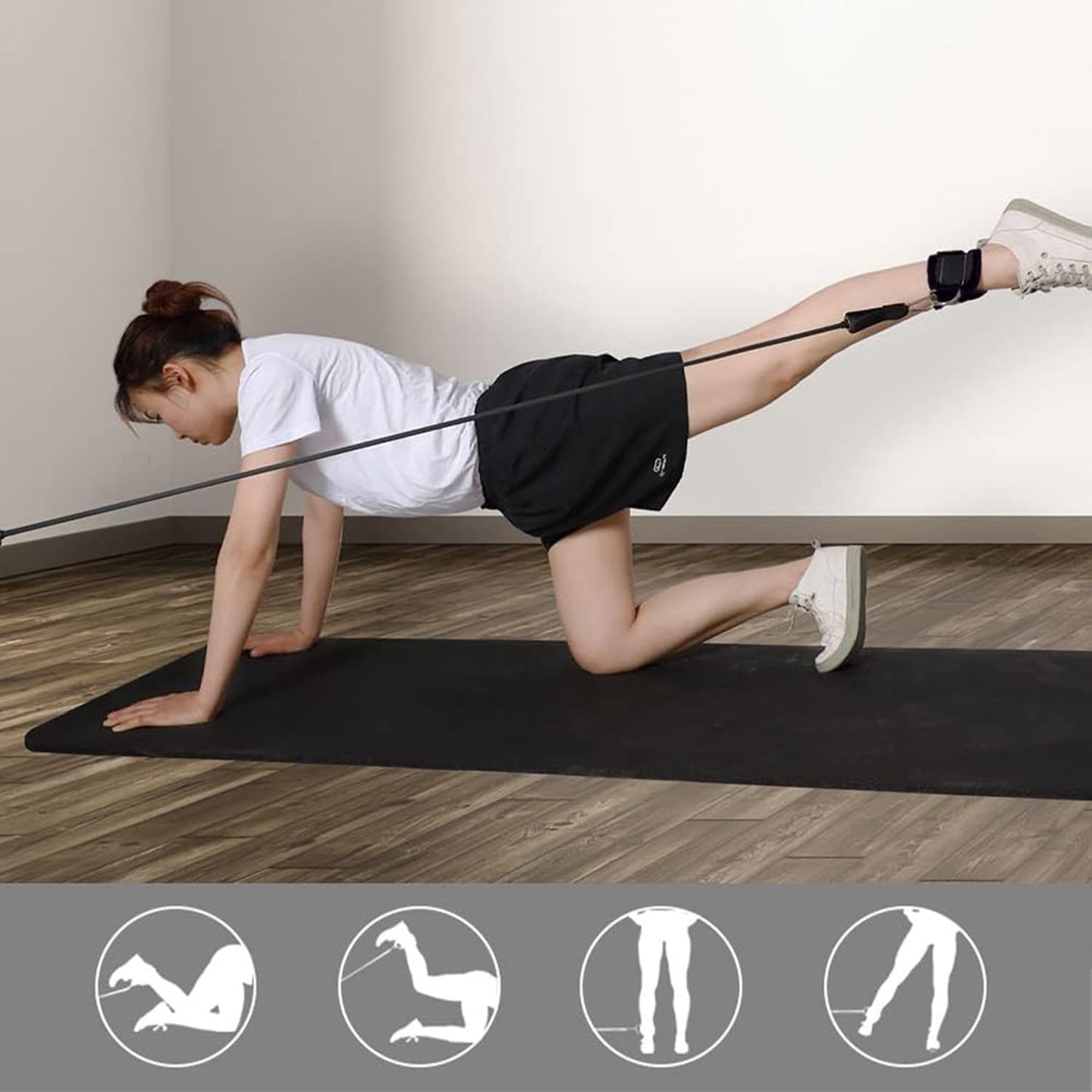 Ankle Strap for Cable Machines and Resistance Bands, Work Out Cuff Attachment for Home & Gym, Booty Workouts Kickbacks, Leg Extensions, Hip Abductors, for Women