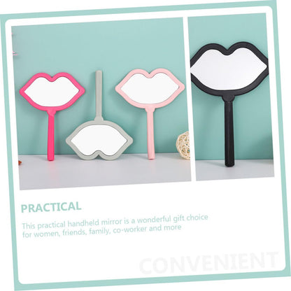DEARMAMY 7Pezzi Portatile Specchietti Compatti Multi Per Viaggio Design Irregolare Per Labbra Accessorio Per Make Up Colori Misti