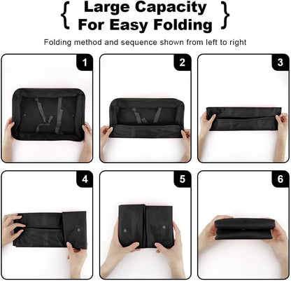 Najdeiuyt Packing Cubes - 10 Set, Black, Nylon or Polyester, Transparent Mesh Panels, Zipper Closure, Ideal for Clothing & Travel