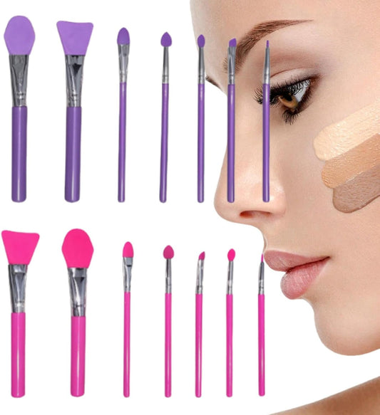 Silicone Makeup Brush, Lip Applicator Set, Eyeshadow Applying Kit, 5.51 Inches Versatile Cream Makeup Tool For Resin Epoxy Art Crafting And Beauty Accessories
