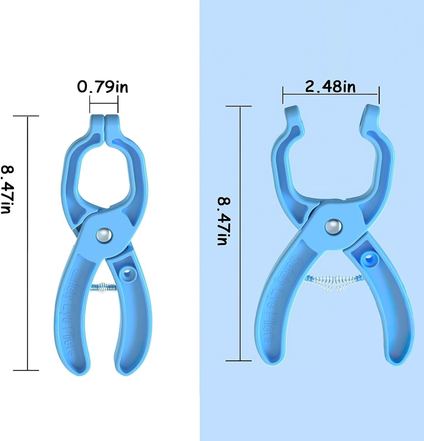 Safety Eyes Tool,Crochet Eye to ol for Attaching,Safe-ty Eyes Crochet to-ols,Ey-e Installation Tool,Quick Installation Crochet Pliers Auxiliary to-ol for Attaching 5-30mm Safety Ey-ES