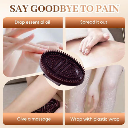 2PCS Meridian Massage Brush, Handheld Bath & Body Brushes Massage Comb Essential Oil Brush Body Scrubber Bath Body Brushes for Body and Leg Relaxation