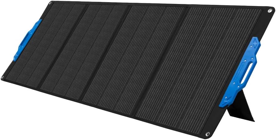 ATEM POWER 300W Portable Solar Panel with MPPT, Monocrystalline Foldable Solar Charger with Adjustable Kickstands, Magnetic Handles, for 12V Off-Grid RV Outdoor Camping