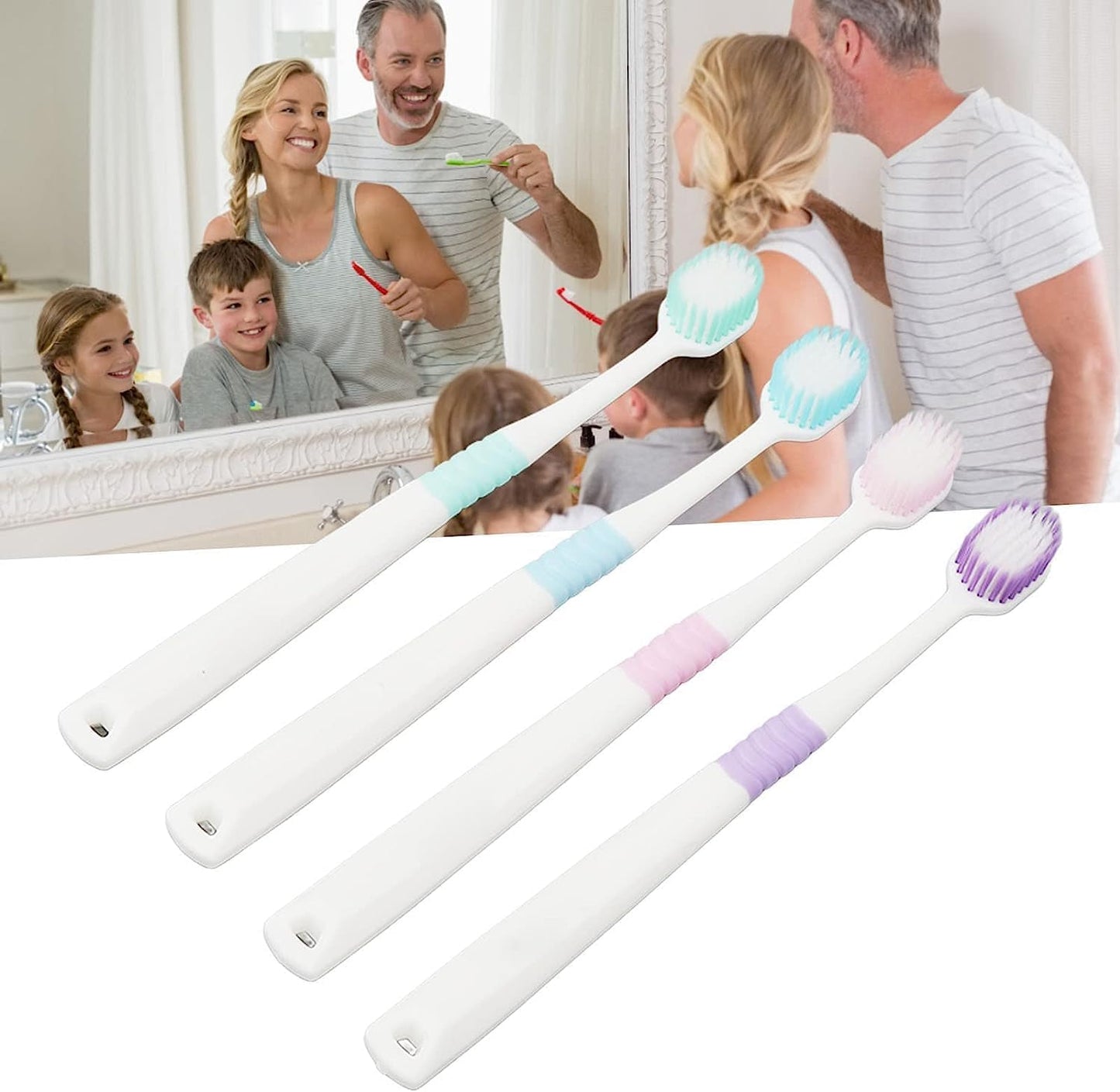 12pcs Manual Toothbrush,Toothbrush Set, Soft Hair Toothbrush Men Women Tartar Stain Removal Cleaning Toothbrush Set for Oral Care