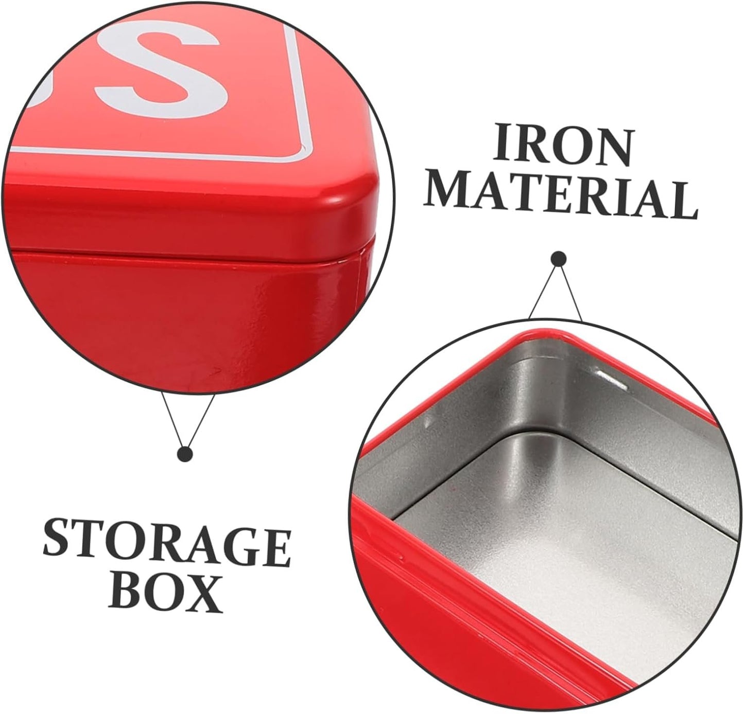 BESPORTBLE Wilderness Storage Survival Kits Camping Accessories Survival Gear Iron Red
