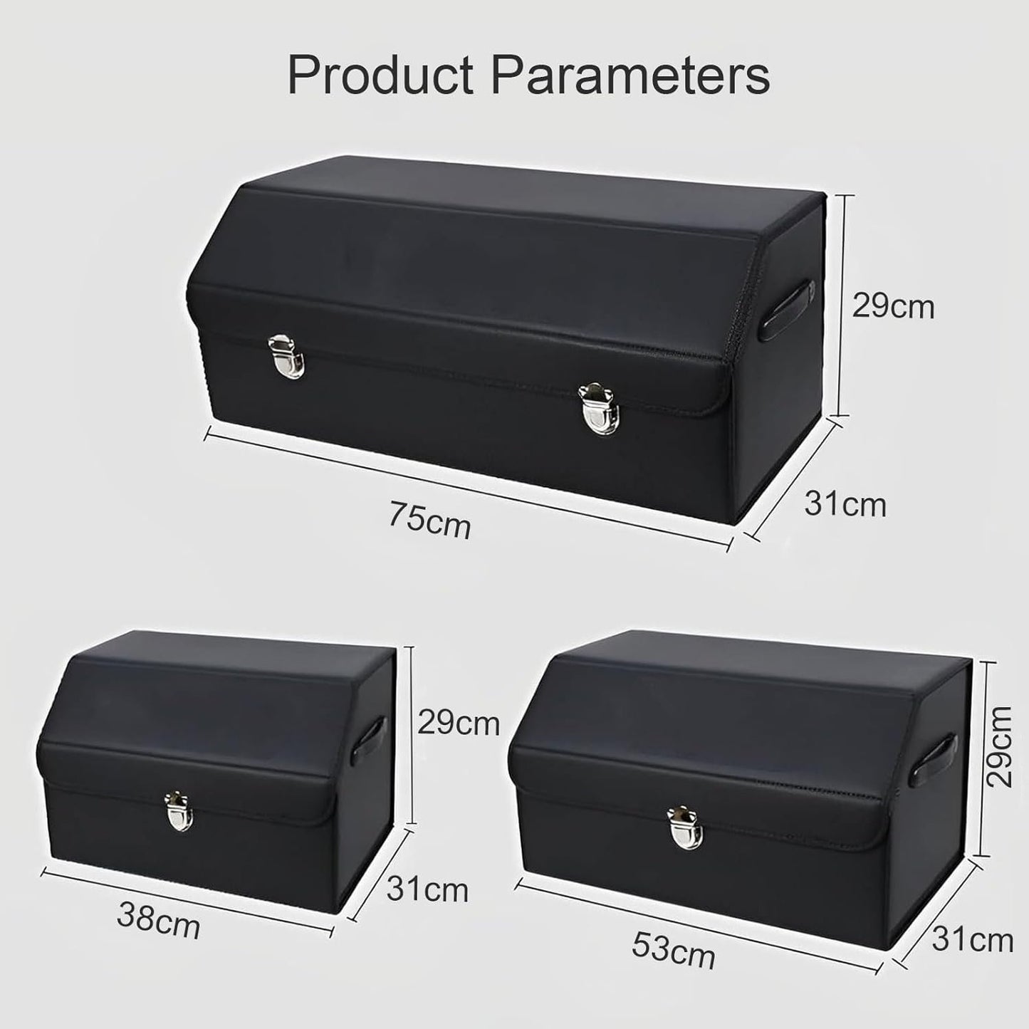 Car Trunk Organizer for Mini Countryman ALL4 F54 F55 F56 F57 F60,Large Capacity Multi Compartment Car Trunk Storage Box,Collapsible Car Storage Organizer,S-B