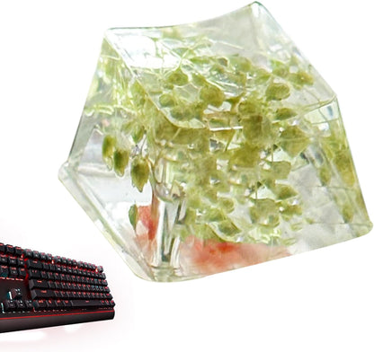 Resin Keyboard Keycaps, Gypsophila Translucent Shine-Through R4 Keycap Set, Game Keyboard Upgrade, Enhanced Typing Experience For Mechanical Keyboards, Durable Custom Keycaps