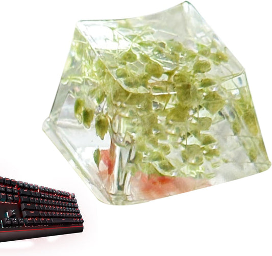 Resin Keyboard Keycaps, Gypsophila Translucent Shine-Through R4 Keycap Set, Game Keyboard Upgrade, Enhanced Typing Experience For Mechanical Keyboards, Durable Custom Keycaps
