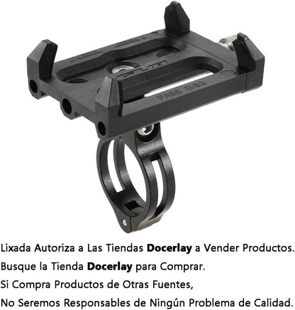 Lixada Bike Phone Holder Anti-Slip Adjustable Bicycle Handlebar Holder Clip Stand for 3.5-6.2 Inch Smart Mobile Phone