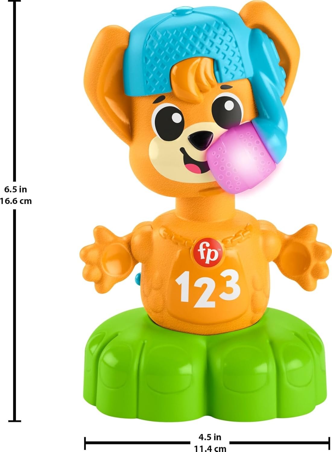 Fisher-Price â€‹Baby & Toddler Learning Toy Link Squad Opposites Fox with Interactive Music & Lights for Kids Ages 9+ Months, Queens English Version