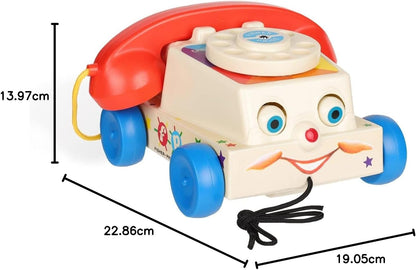 Fisher-Price Classics 1694 Chatter Telephone, Retro Baby Push Along Toy, Role Play for Kids, Toddler Phone, Classic Toy with Retro Style Packaging, Pretend Play Toys for Boys and Girls Aged 12 Months