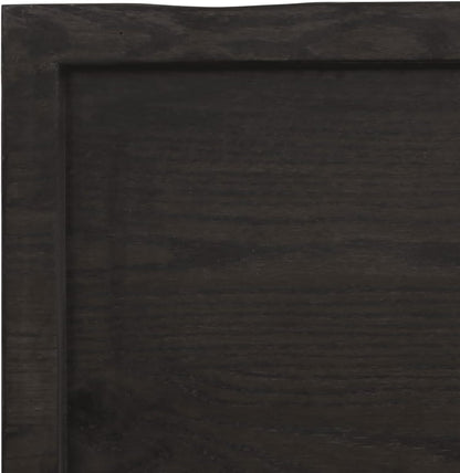 Solid Wood Tabletop, Dark Brown, 220 x 50 x (2-4) cm, Live Edge, Replacement for Coffee Table, Kitchen Dining Table, Desk Top, Countertop, Durable & Stylish