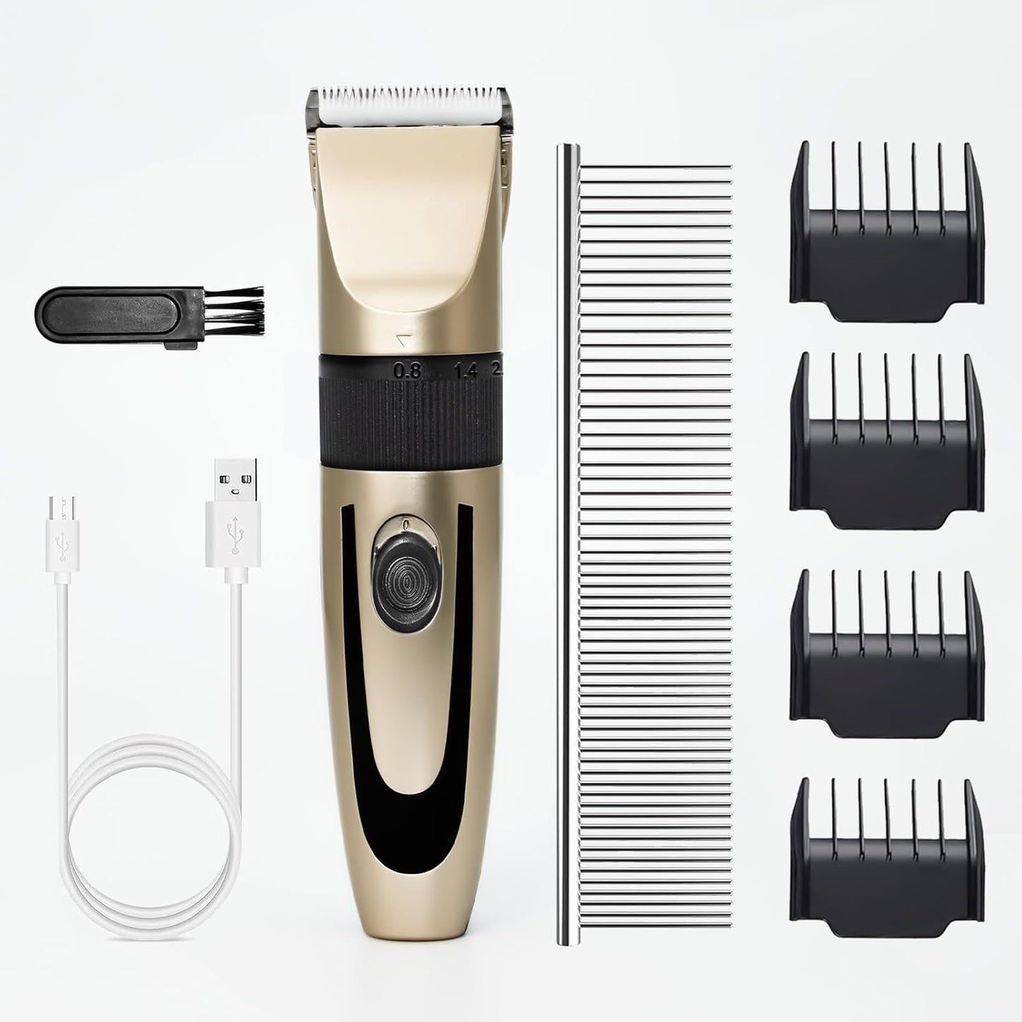 KIKETECH Dog Grooming Clippers Professional - Heavy Duty Dog Clippers with Pet Comb for Trimming Thick Heavy Coat, Low Noise Cordless Pet Shaver for Small & Large Dogs Cats, Pets