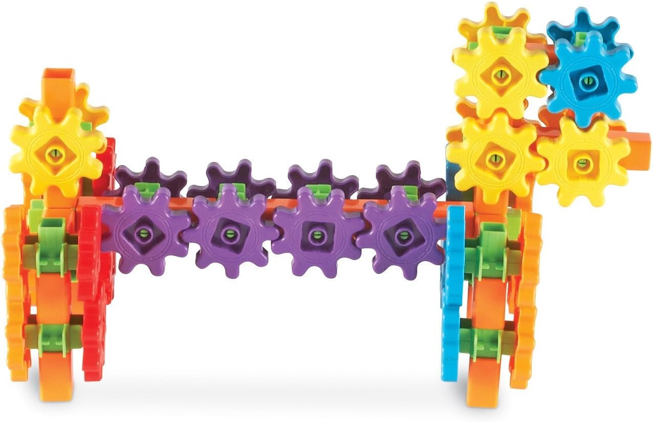 Learning Resources Gears! Gears! Gears! 100-Piece Deluxe Building Set, STEM Construction Toy Set, Puzzle, 100 Pieces, Ages 3+