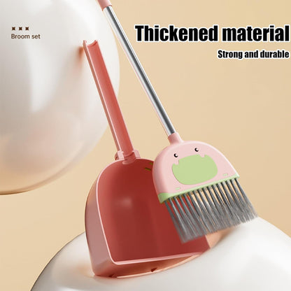 Kids Broom, Dustpan Set, Learning Toy, Sturdy Stainless Steel Handle, Lightweight PP Design, Fun Educational Cleaning Activity, Ideale per Preschool Boys and Girls