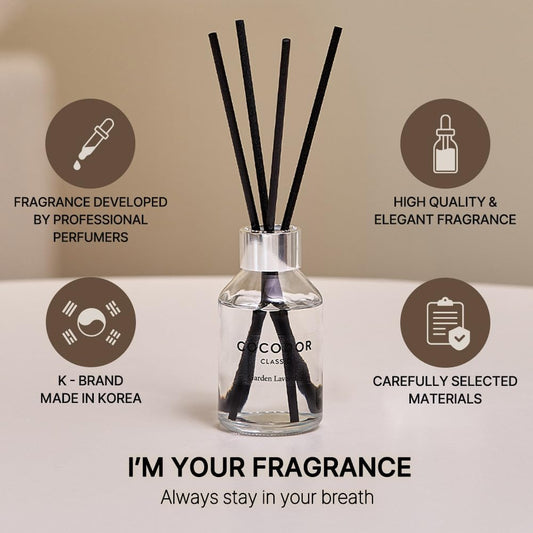 COCODOR Classic Reed Diffuser/April Breeze / 100ml / Fragrance Scent Essential Oil Stick Diffuser Set for Bedroom Bathroom Home Décor