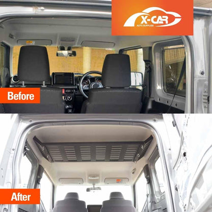 X-CAR Rear Rack Storage Celling Shelf for Suzuki Jimny 3-Door 2018-2025 Internal Trunk Expansion Durable Interior Bracket Luggage Organizer