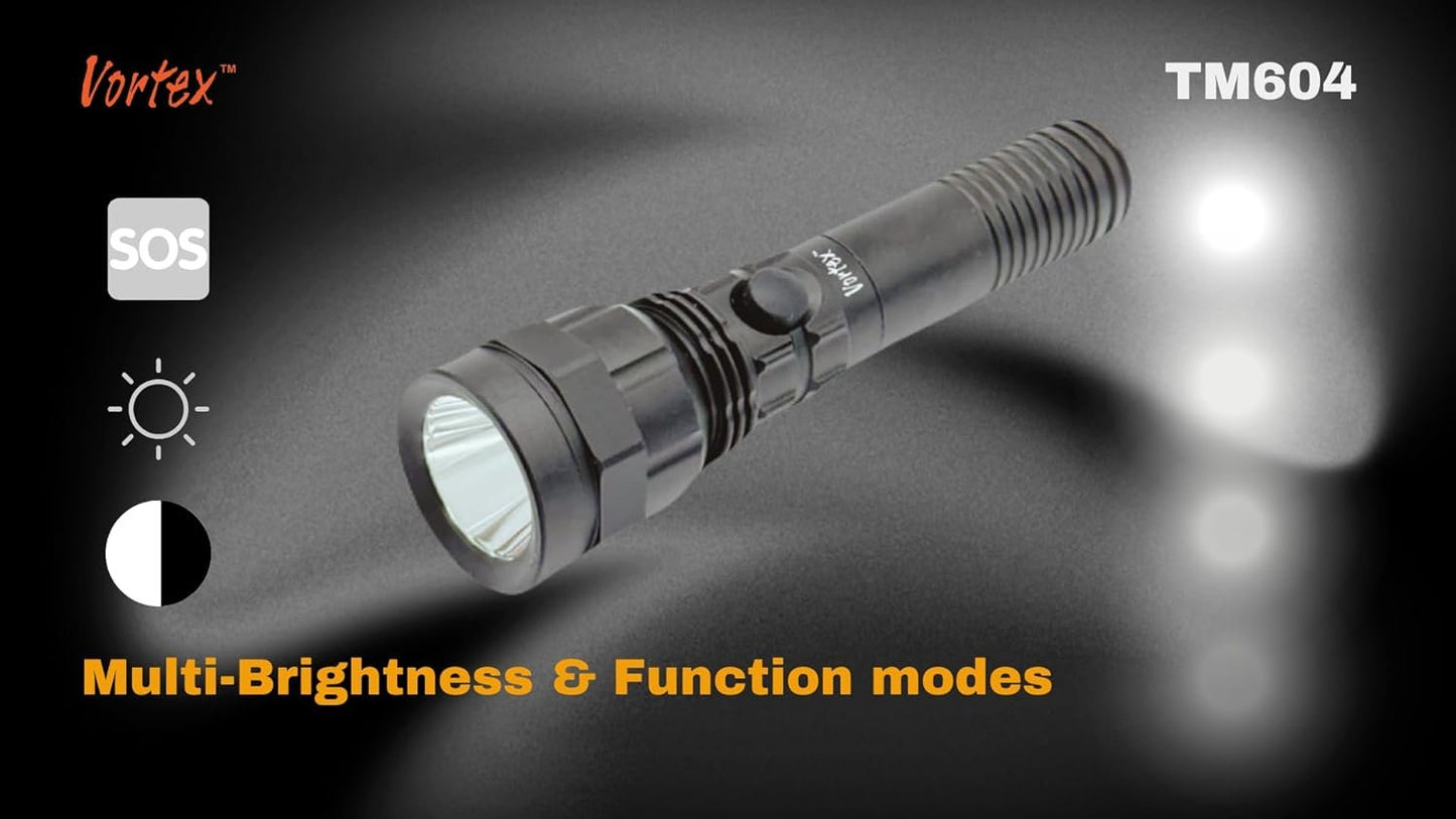 Vortex TM604 Emergency Powerful LED Wall Mount High Power 1745 Lumen 7/24 Stand by Tactical Function Car & Home Safeguard Security Flashlight