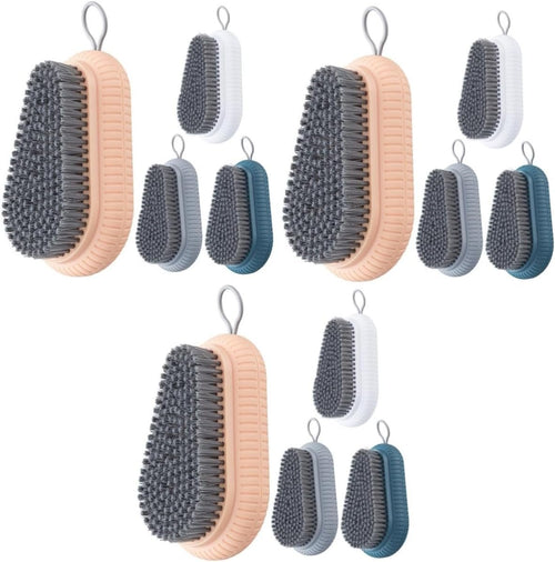 WRITWAA 3sets Laundry Cleaning Essential: Soft-Texture Scrub Brush for Shoes Clothes More 4pcs*3