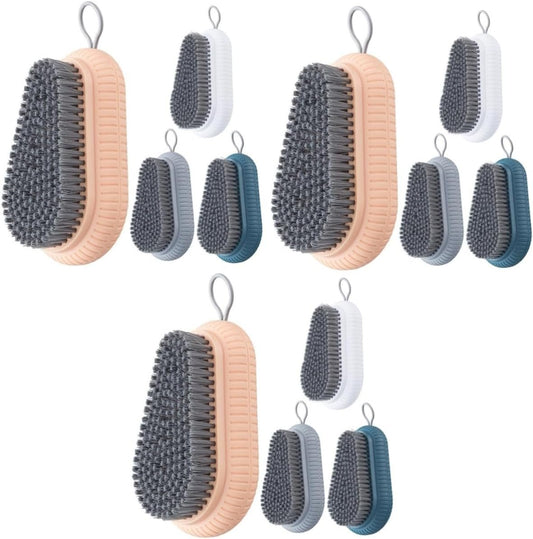 WRITWAA 3sets Laundry Cleaning Essential: Soft-Texture Scrub Brush for Shoes Clothes More 4pcs*3