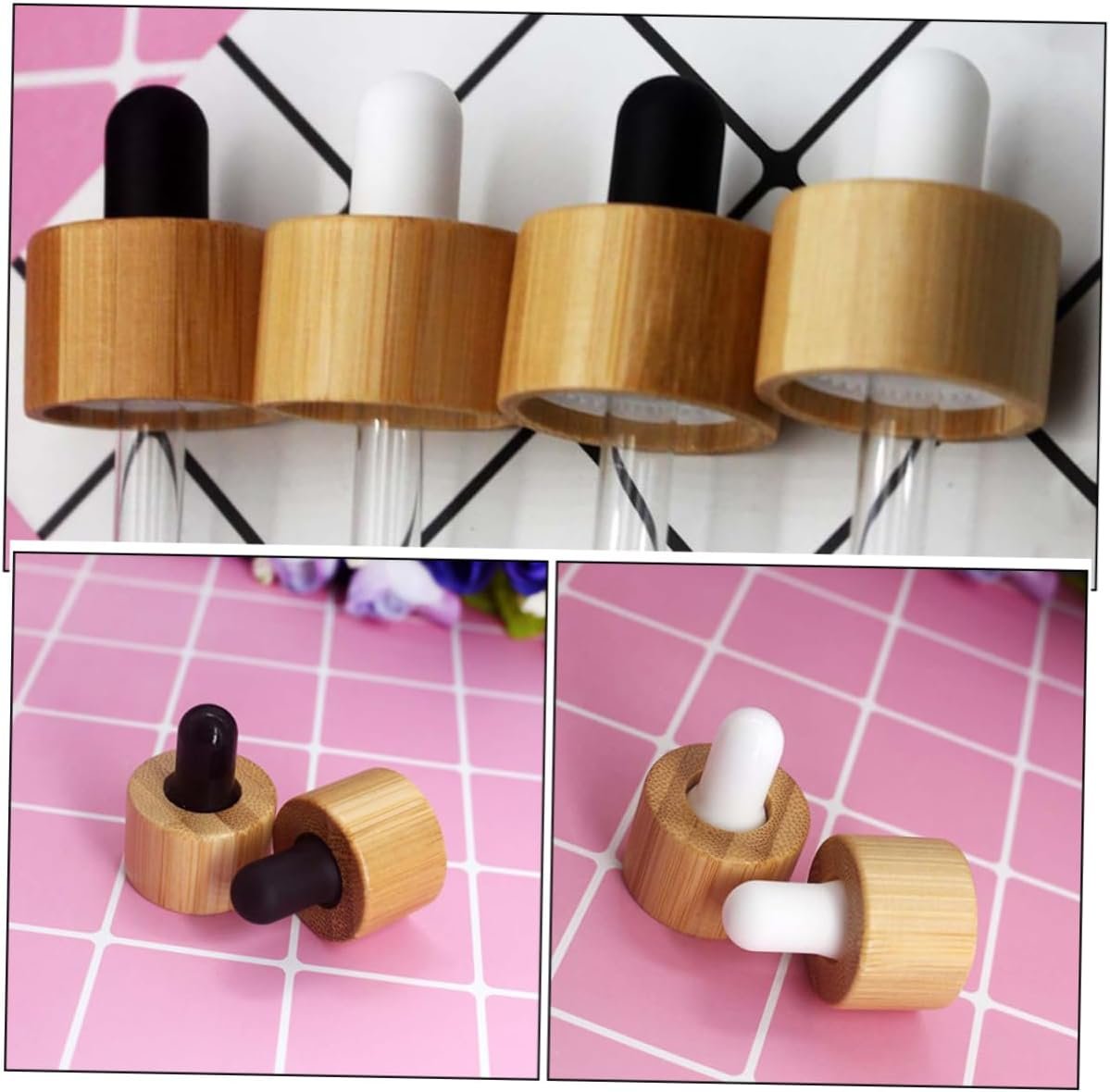 SOIMISS Replacement Bottle Lids Essential Oil Dropper Caps 6pcs Tight Seal Easy to Use for Aromatherapy DIY
