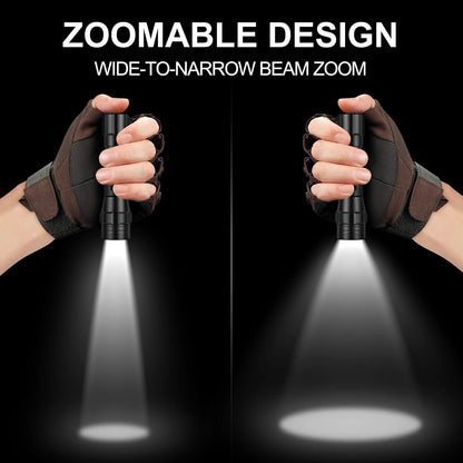 FandyFire Tactical Flashlight with Holster, 1000 High Lumen Single Mode LED Flashlight Duty Belt Flashlight with Holder, Zoomable Law Enforcement Flashlights