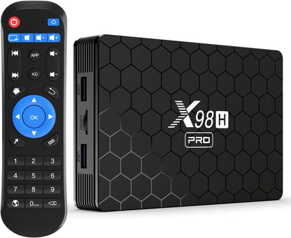 Android 12.0 TV Box 2025, LEFFOT X98H Pro 4K Ultra HD Android Box, 4GB RAM + 32GB ROM, Smart TV Box with HDR10+, 2.4G & 5G WiFi 6, 1000M Ethernet, BT 5.0, Allwinner H618 Quad core ARM Cortex A53