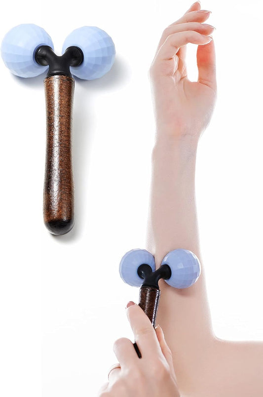 Lyanxinlei Muscle Massage Roller - Body Massage Tools Myofascial Trigger Points Reduce Muscle Soreness Tightness Leg Cramps for Circulation, Stress, Arthritis and Hand Pain Relief & Recovery (Blue)